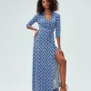 Abigail Silk Jersey Maxi Wrap Dress