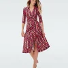 Abigail Silk Jersey Midi Wrap Dress
