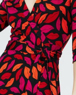 Abigail Silk Jersey Midi Wrap Dress