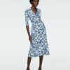 Abigail Silk Jersey Midi Wrap Dress