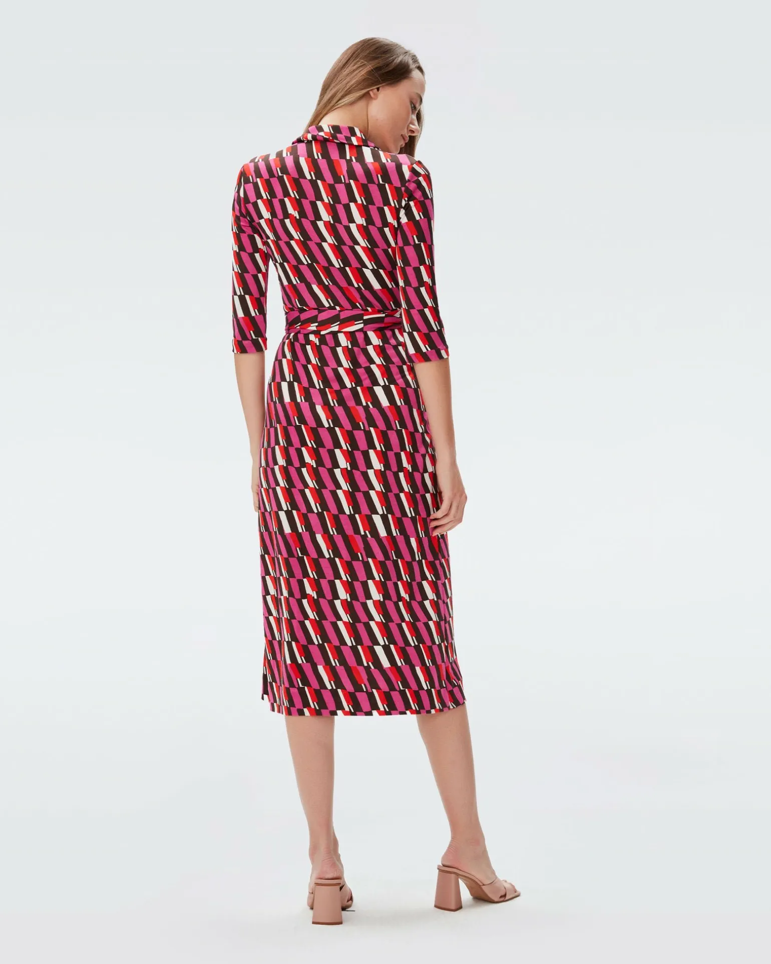 Abigail Silk Jersey Midi Wrap Dress