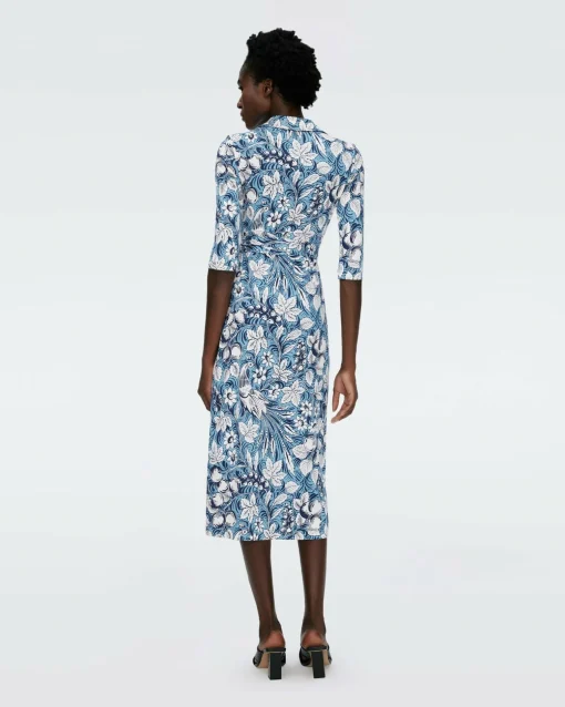 Abigail Silk Jersey Midi Wrap Dress