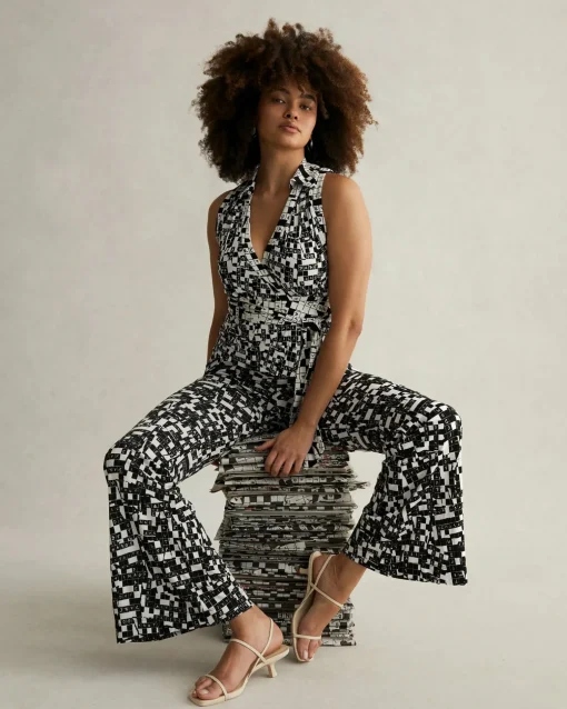 Ariane Top In Tiny Dvf 50Th Crossword Black