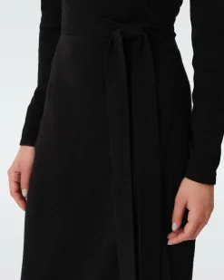 Astrid Wool-Cashmere Wrap Dress