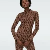 Dvf Birdie Top In Tarot Maze Blk Coffee