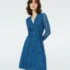 Dvf Brenda Dress In Flower Tie Barrier Reef