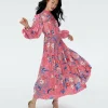 Dvf Cherie Dress In Celestial Batik Antique Pk Lg