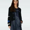 Dvf Ernest Cardigan In Stripe Blue