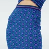 Dvf Gusta Skirt In Flower Tie Turquoise