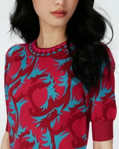 Dvf Hudson Sweater In Dragon Jade