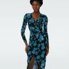 Dvf Nevine Dress In China Vine Blk/China Vine Blk