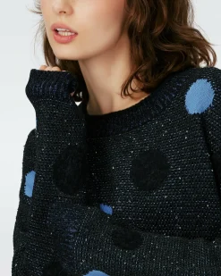 Dvf Phillipa Top In Dots Blue