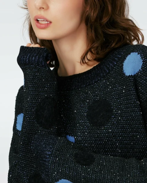 Dvf Phillipa Top In Dots Blue