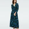 Dvf Sean Dress In China Vine Blk Med