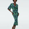 Dvf Valerie Dress In Falling Gingko Venus Gn Lg