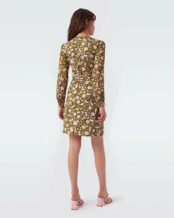 Gala Silk Jersey Mini Wrap Dress