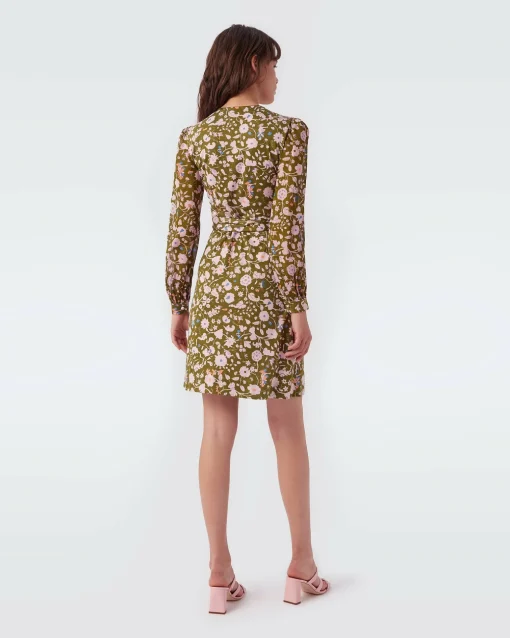 Gala Silk Jersey Mini Wrap Dress