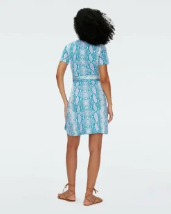 Julian Short Sleeve Silk Jersey Wrap Dress