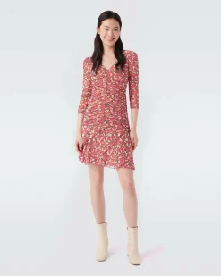 Marcelle Pleated Mesh Dress