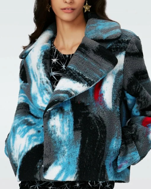 Ruthina Knit Jacquard Coat