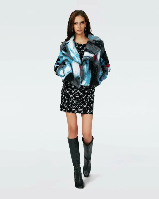 Ruthina Knit Jacquard Coat