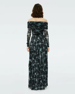 Stassi Metallic Mesh Dress