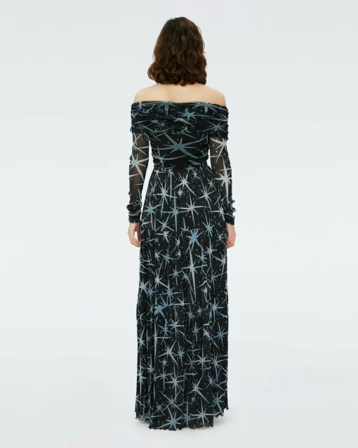 Stassi Metallic Mesh Dress